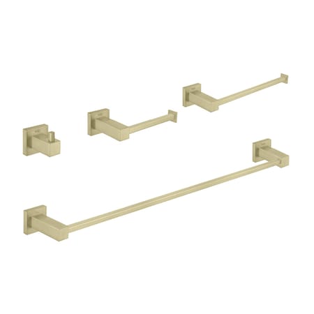 Kibi Cube 4 Piece Bathroom Hardware Set C-KBA15-4BG